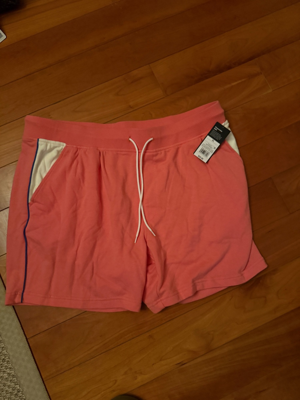 Coral Pink Drawstring Casual Shorts